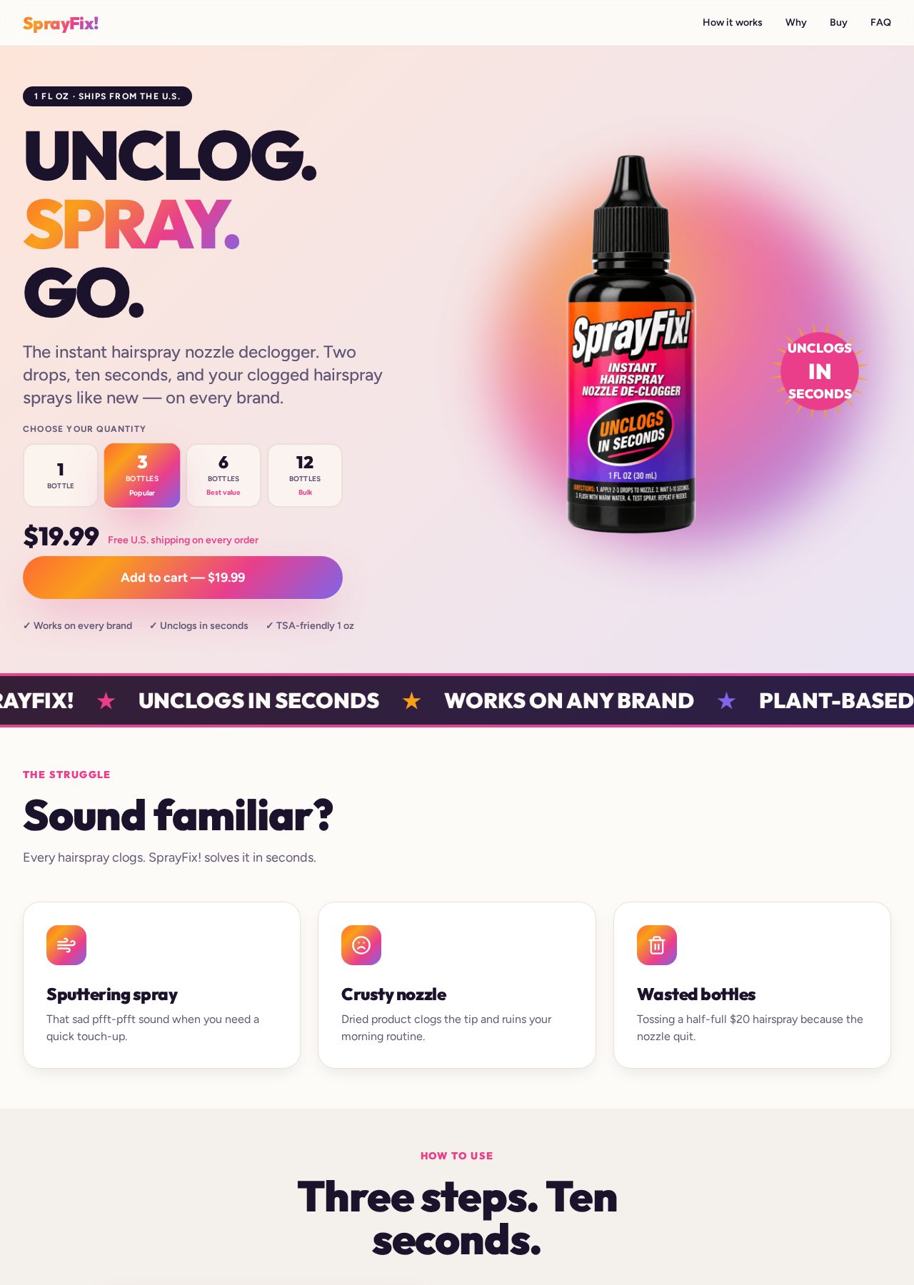 SprayFix website