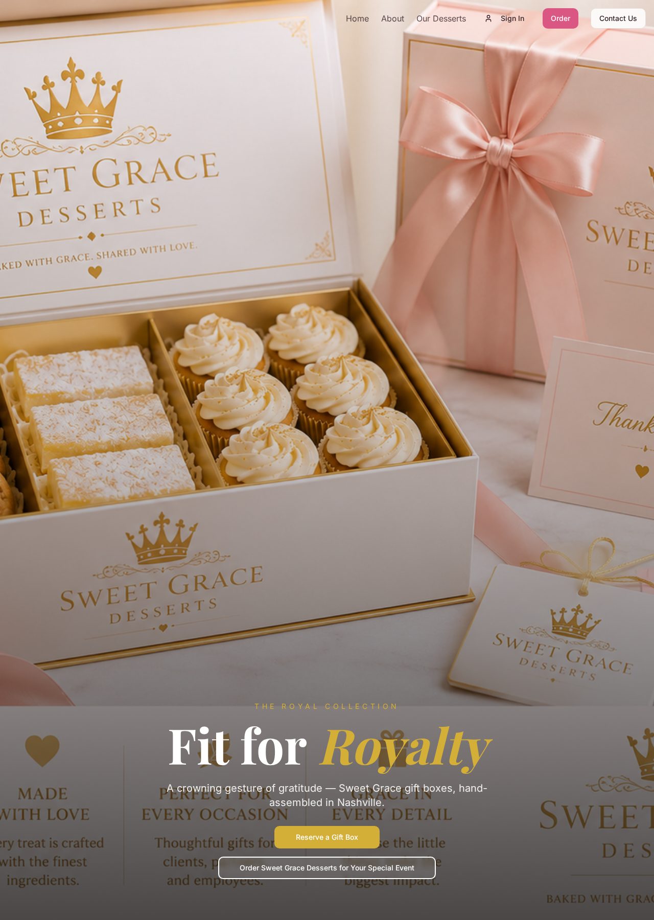 Sweet Grace Desserts website